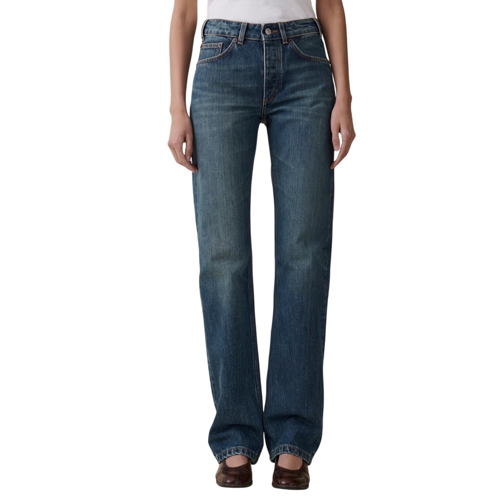 JEANERICA CW002 Mid Vintage Straight Leg‎ Jeans Women Size 27 32 Organic Cotton